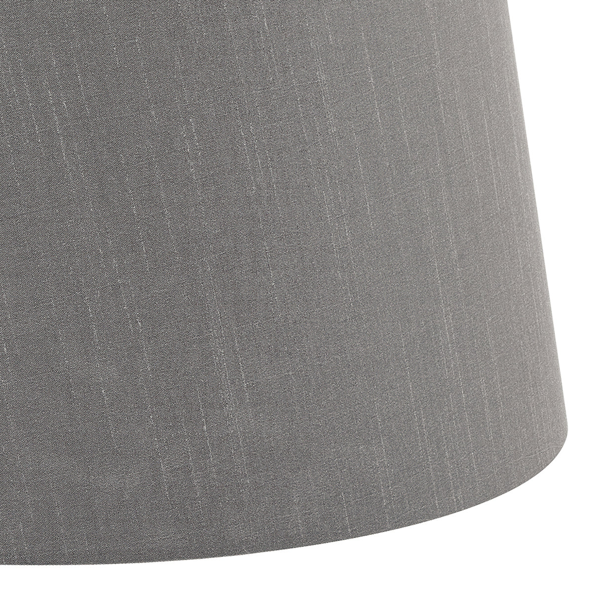 Cezanne Grey Faux Silk Tapered Drum Shade 45cm<br>Grey