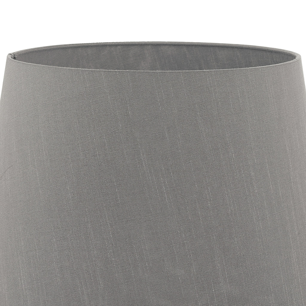 Cezanne Grey Faux Silk Tapered Drum Shade 45cm<br>Grey