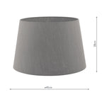 Cezanne Grey Faux Silk Tapered Drum Shade 45cm<br>Grey