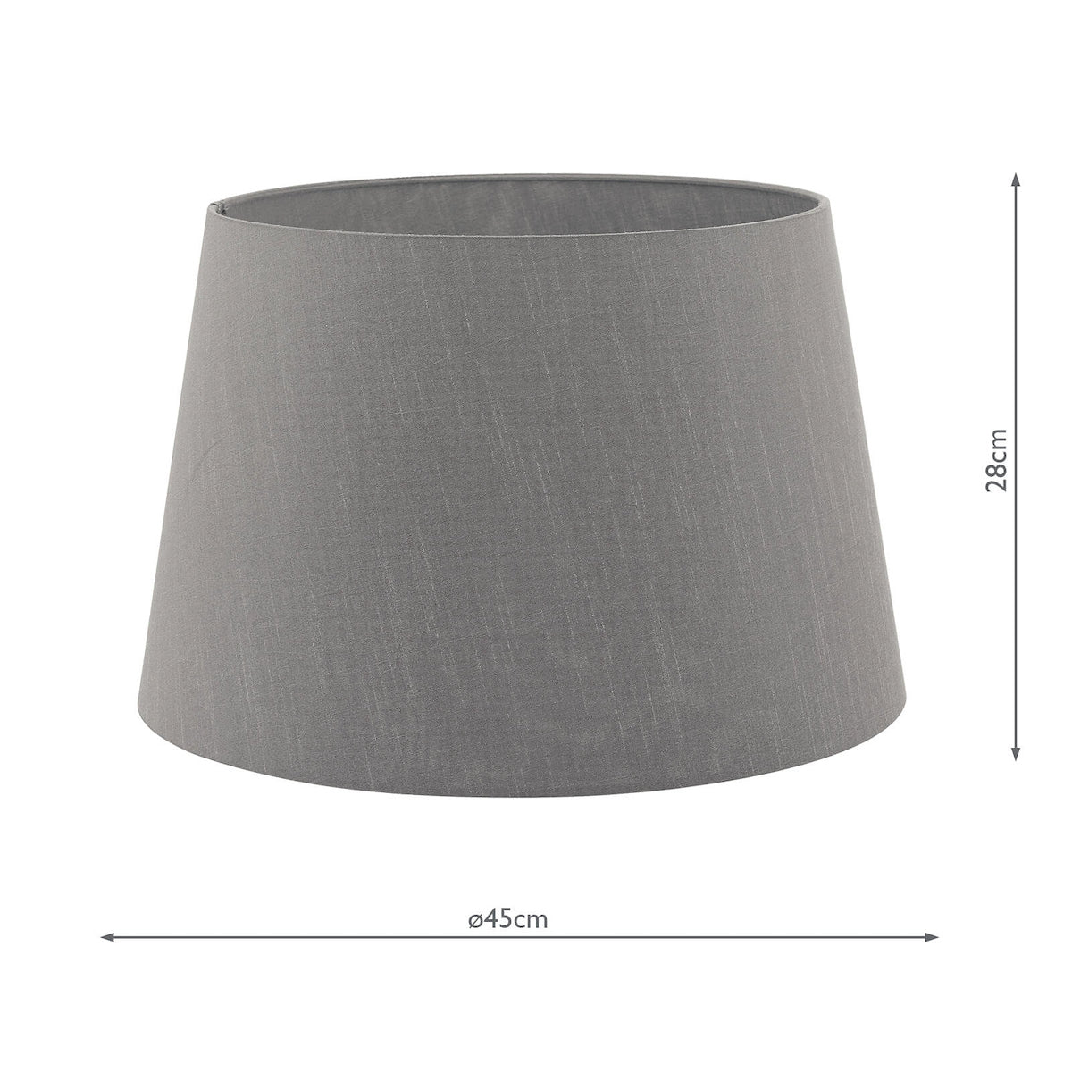 Cezanne Grey Faux Silk Tapered Drum Shade 45cm<br>Grey