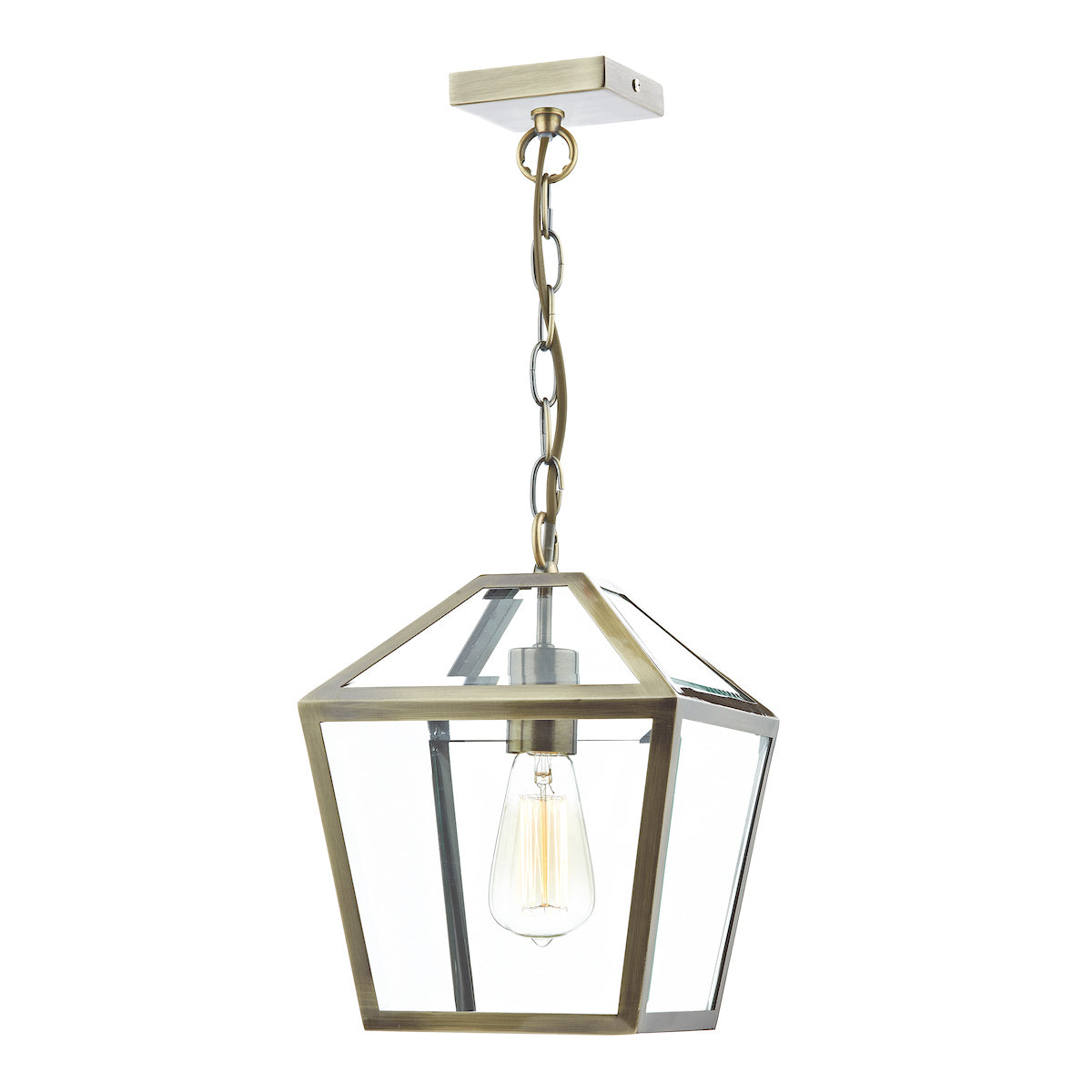 Churchill 1 Light Pendant Antique Brass<br>Antique Brass