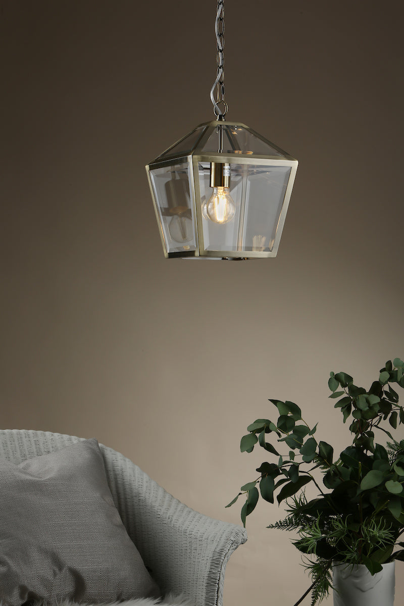 Churchill 1 Light Pendant Antique Brass<br>Antique Brass