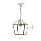 Churchill 1 Light Pendant Antique Brass<br>Antique Brass