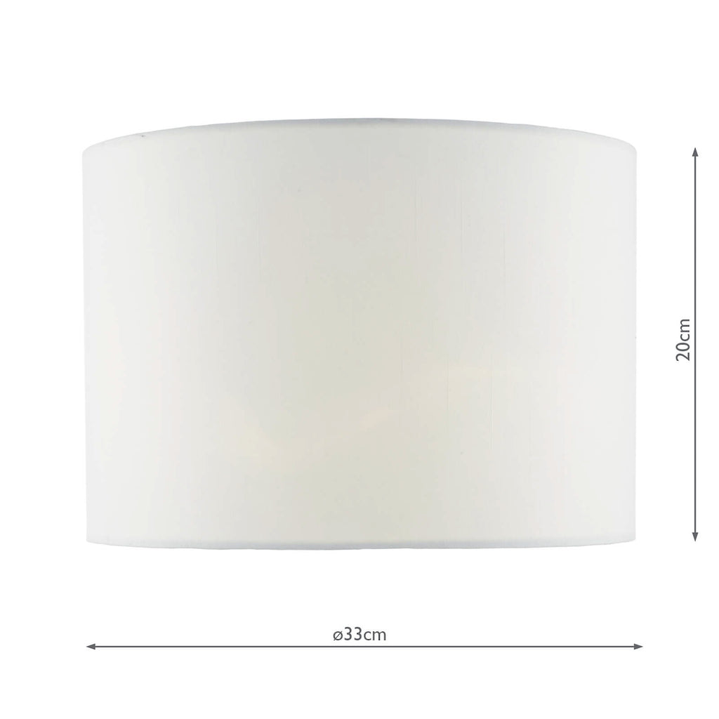 Ciara White Linen Drum Shade 33cm<br>White