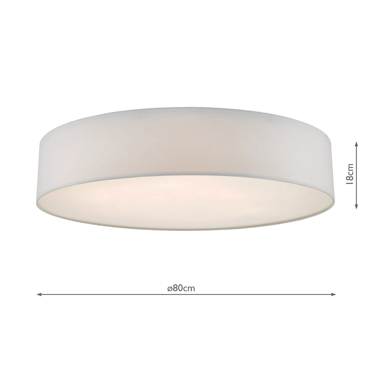 Cierro 6 Light Flush Ivory 80cm<br>Ivory