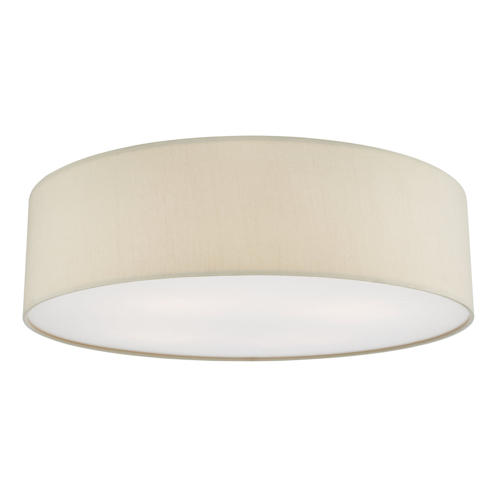 Cierro 4 Light Flush Taupe With Diffuser 60cm<br>Taupe