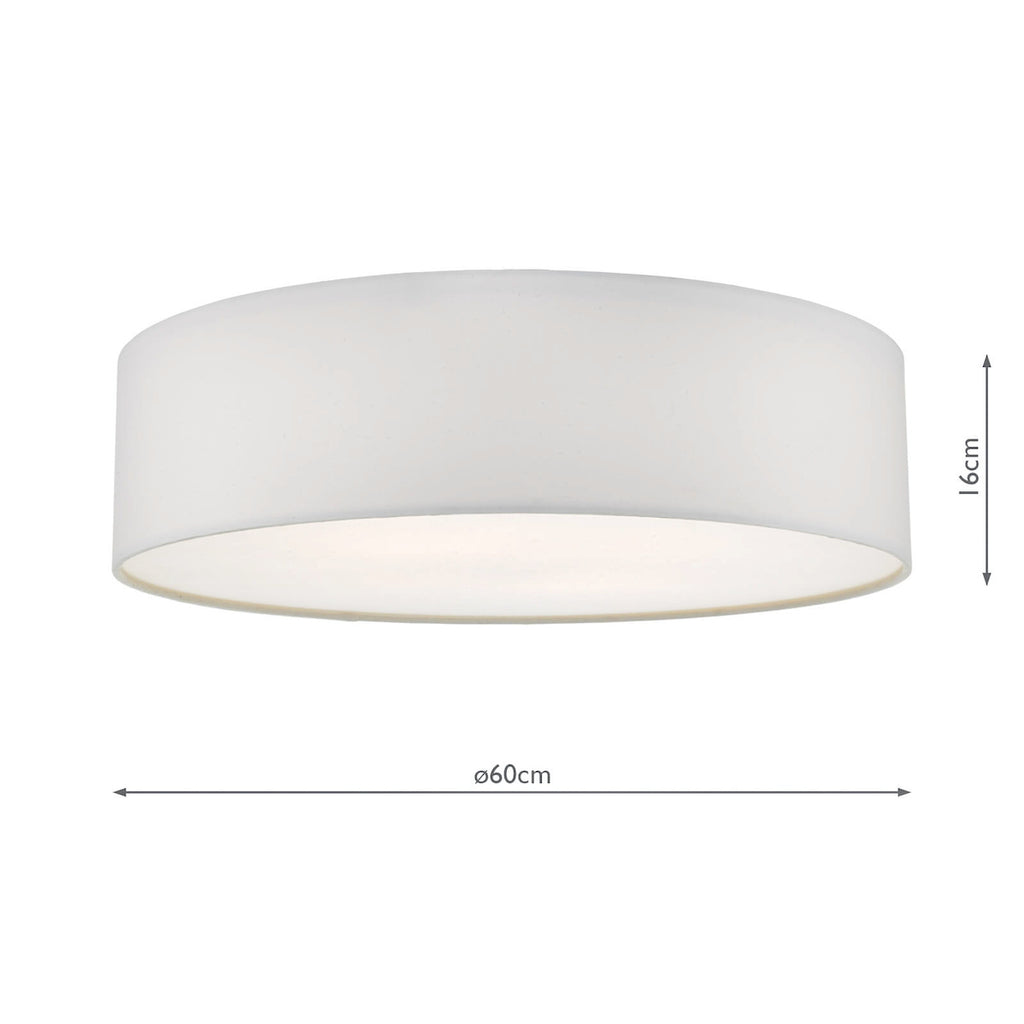 Cierro 4 Light Flush Ivory 60cm<br>Ivory