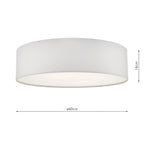 Cierro 4 Light Flush Ivory 60cm<br>Ivory