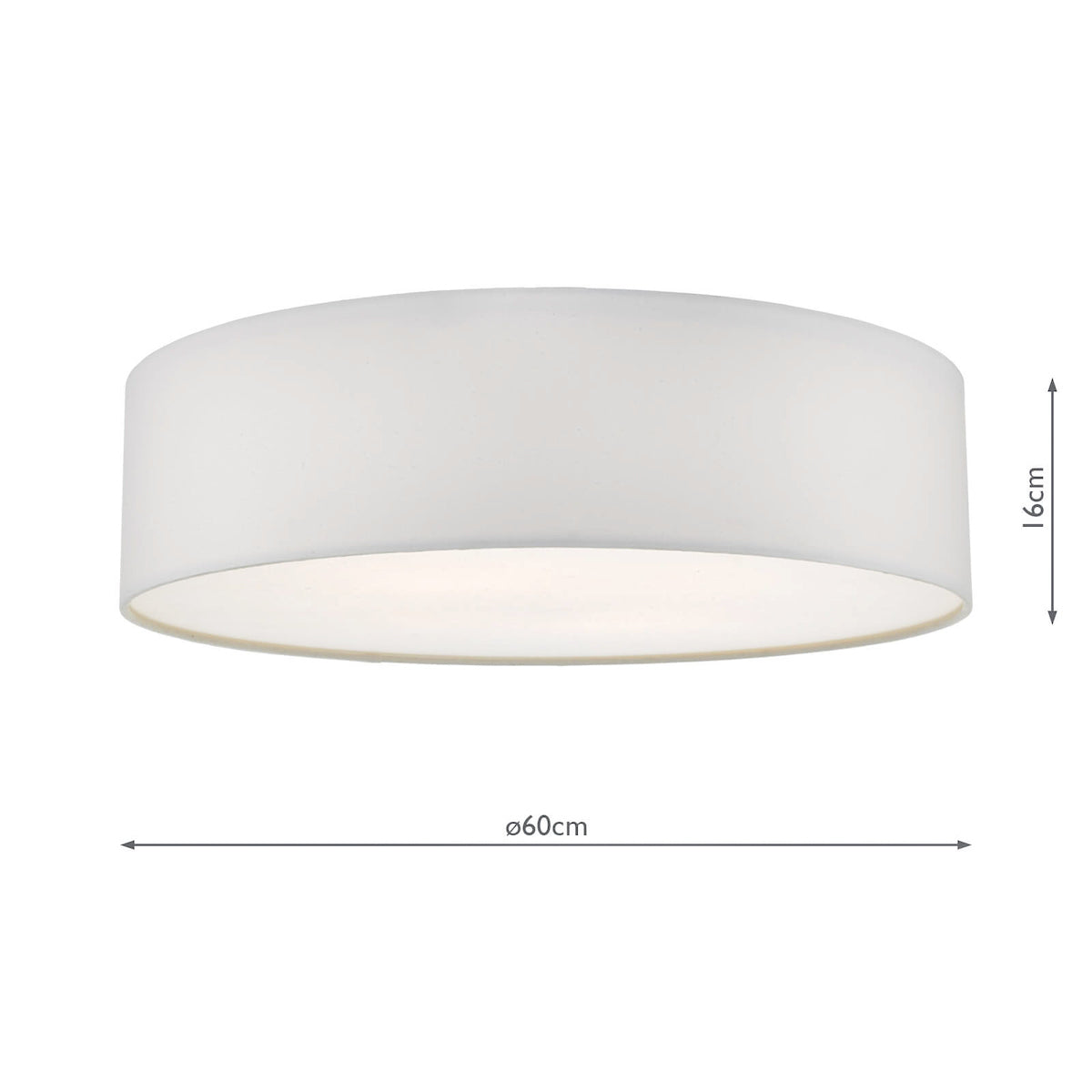 Cierro 4 Light Flush Ivory 60cm<br>Ivory