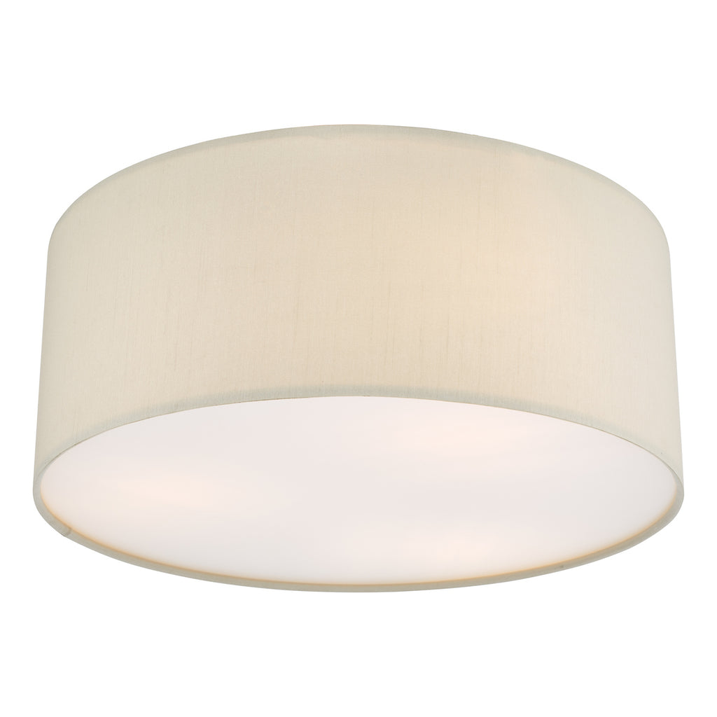 Cierro 3 Light Flush Taupe With Diffuser 40cm<br>Taupe