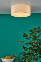 Cierro 3 Light Flush Taupe With Diffuser 40cm<br>Taupe