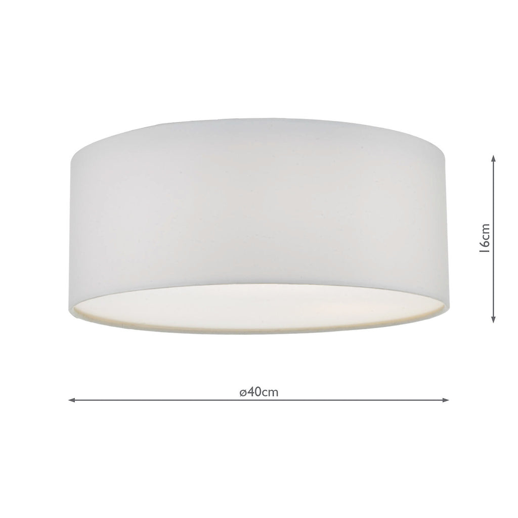 Cierro 3 Light Flush Ivory 40cm<br>Ivory