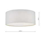 Cierro 3 Light Flush Ivory 40cm<br>Ivory