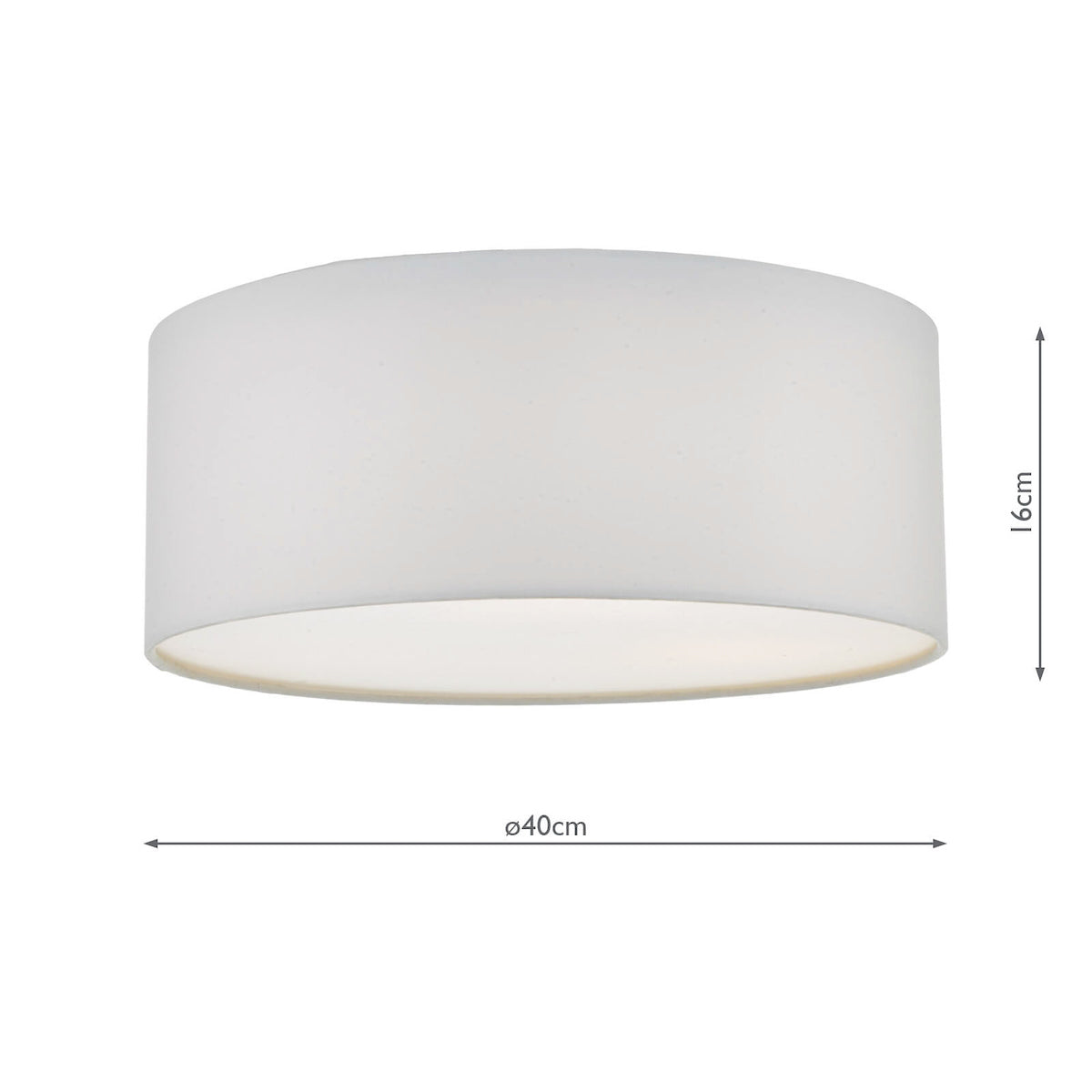 Cierro 3 Light Flush Ivory 40cm<br>Ivory