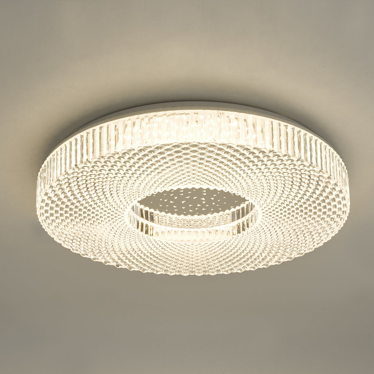 Cimona Flush Acrylic Large LED<br>Clear