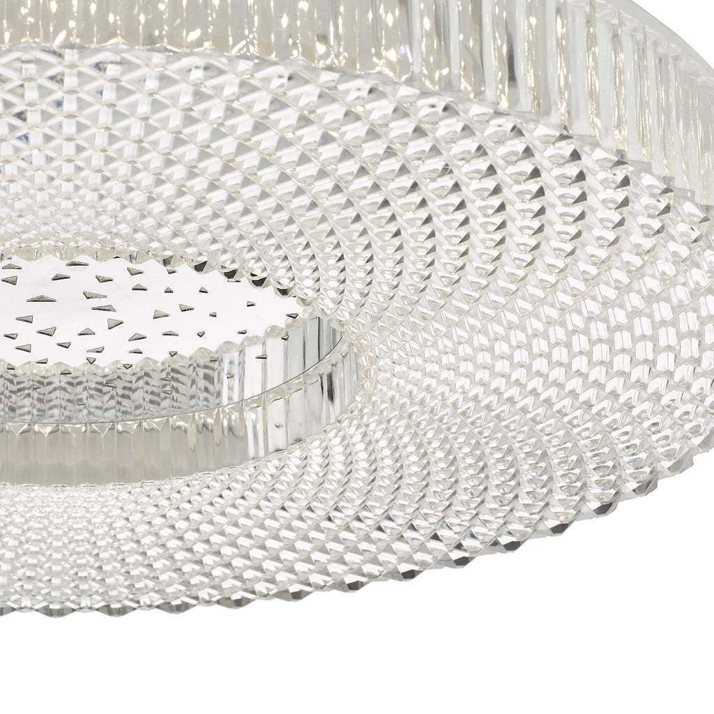 Cimona Flush Acrylic Large LED<br>Clear