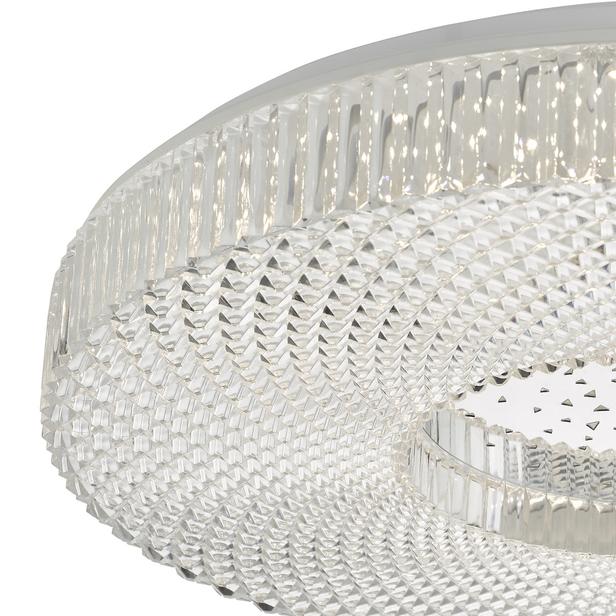 Cimona Flush Acrylic Large LED<br>Clear