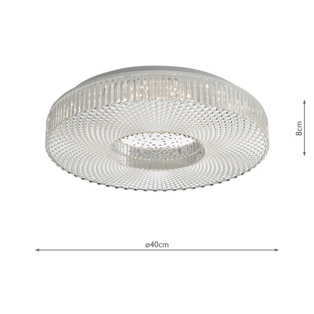 Cimona Flush Acrylic Medium LED<br>Clear