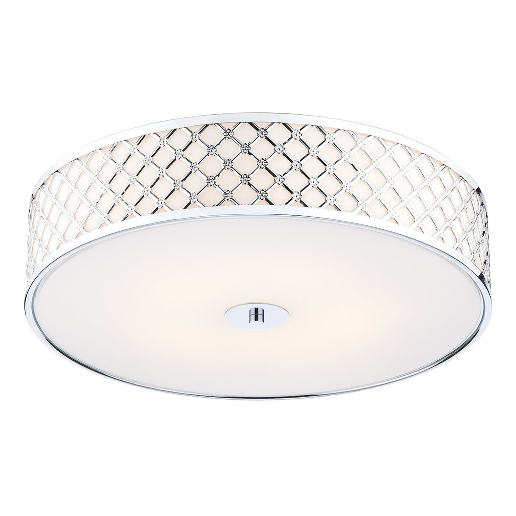 Civic 5 Light Flush Large Polished Chrome<br>Polished Chrome