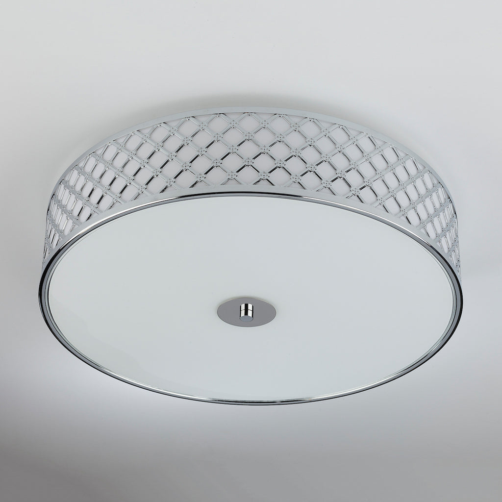 Civic 5 Light Flush Large Polished Chrome<br>Polished Chrome