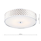 Civic 5 Light Flush Large Polished Chrome<br>Polished Chrome