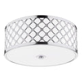 Civic Small 2 Light Flush Polished Chrome Frosted Glass<br>Polished Chrome