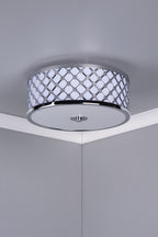 Civic Small 2 Light Flush Polished Chrome Frosted Glass<br>Polished Chrome