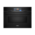 Siemens IQ-700 CM778GNB1B Integrated Compact Electric Single Oven & Microwave with Pyrolytic Cleaning - Black