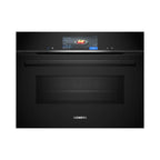 Siemens IQ-700 CM778GNB1B Integrated Compact Electric Single Oven & Microwave with Pyrolytic Cleaning - Black