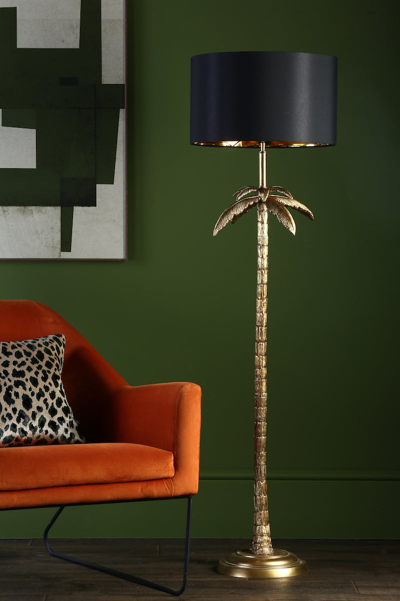 Coco Floor Lamp Antique Gold With Shade <br>Antique Gold