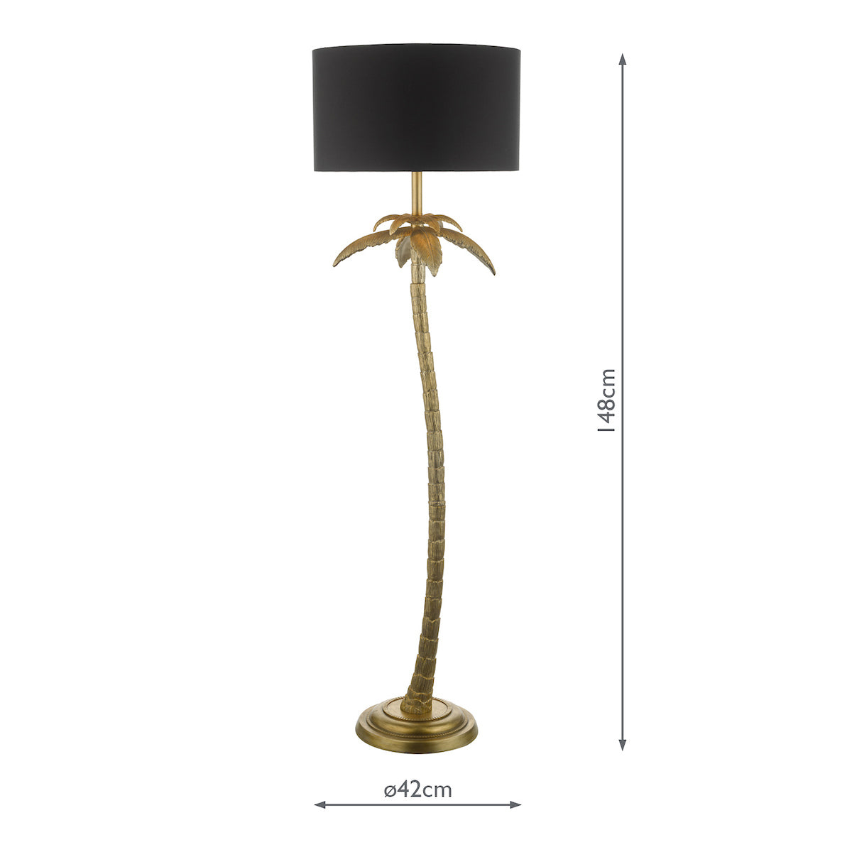 Coco Floor Lamp Antique Gold With Shade <br>Antique Gold