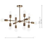Code 12 Light Pendant Old Gold<br>Aged Gold