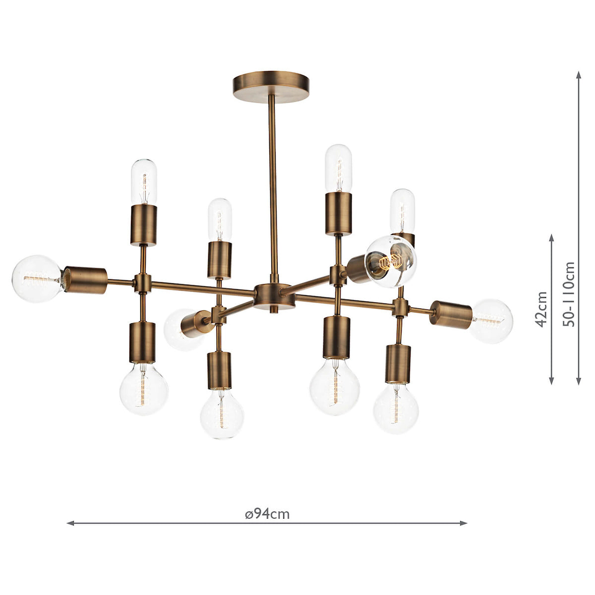 Code 12 Light Pendant Old Gold<br>Aged Gold