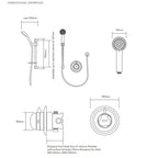 Aqualisa Colt Concealed Shower Mixer With Adjustable Head - Chrome