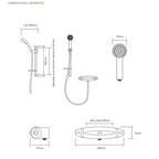 Aqualisa Colt Shower Mixer With Adjustable Head - Chrome
