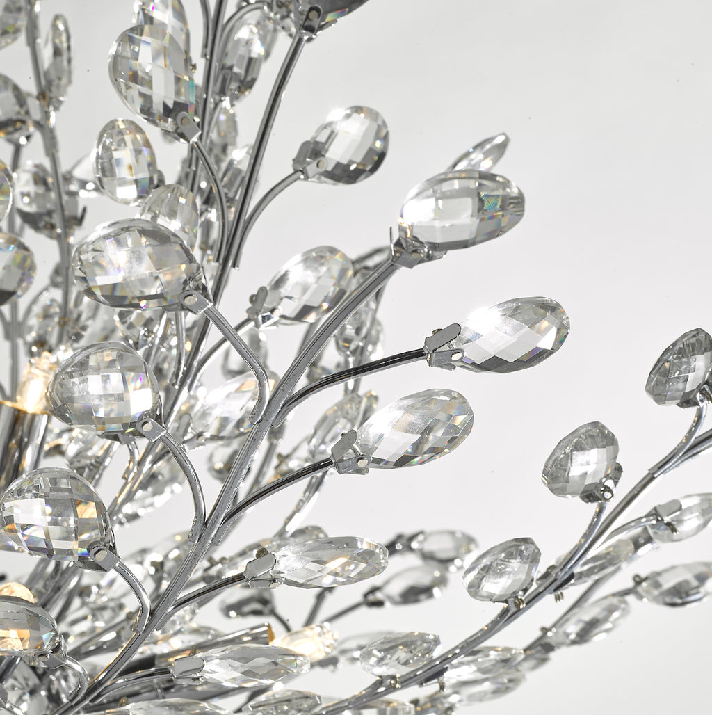 Cordelia 9 Light Pendant Polished Chrome & Crystal<br>Polished Chrome