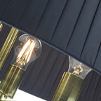 Cristin 4 Light Pendant Satin Brass With Navy Shade<br>Satin Brass