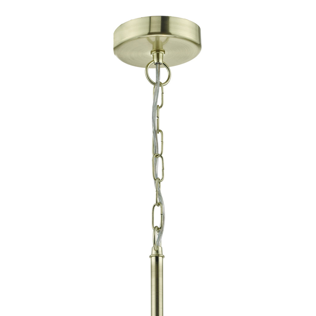 Cristin 4 Light Pendant Satin Brass With Navy Shade<br>Satin Brass