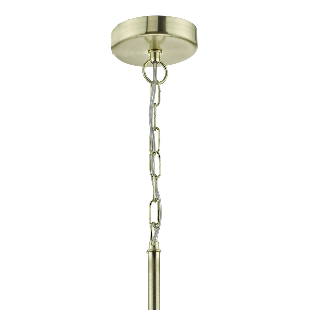 Cristin 4 Light Pendant Satin Brass With Navy Shade<br>Satin Brass