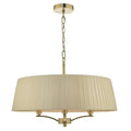 Cristin 4 Light Pendant Antique Brass With Taupe Shade<br>Antique Brass
