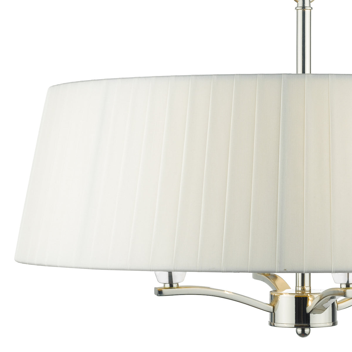 Cristin 4 Light Pendant Polished Nickel With Ivory Shade<br>Polished Nickel