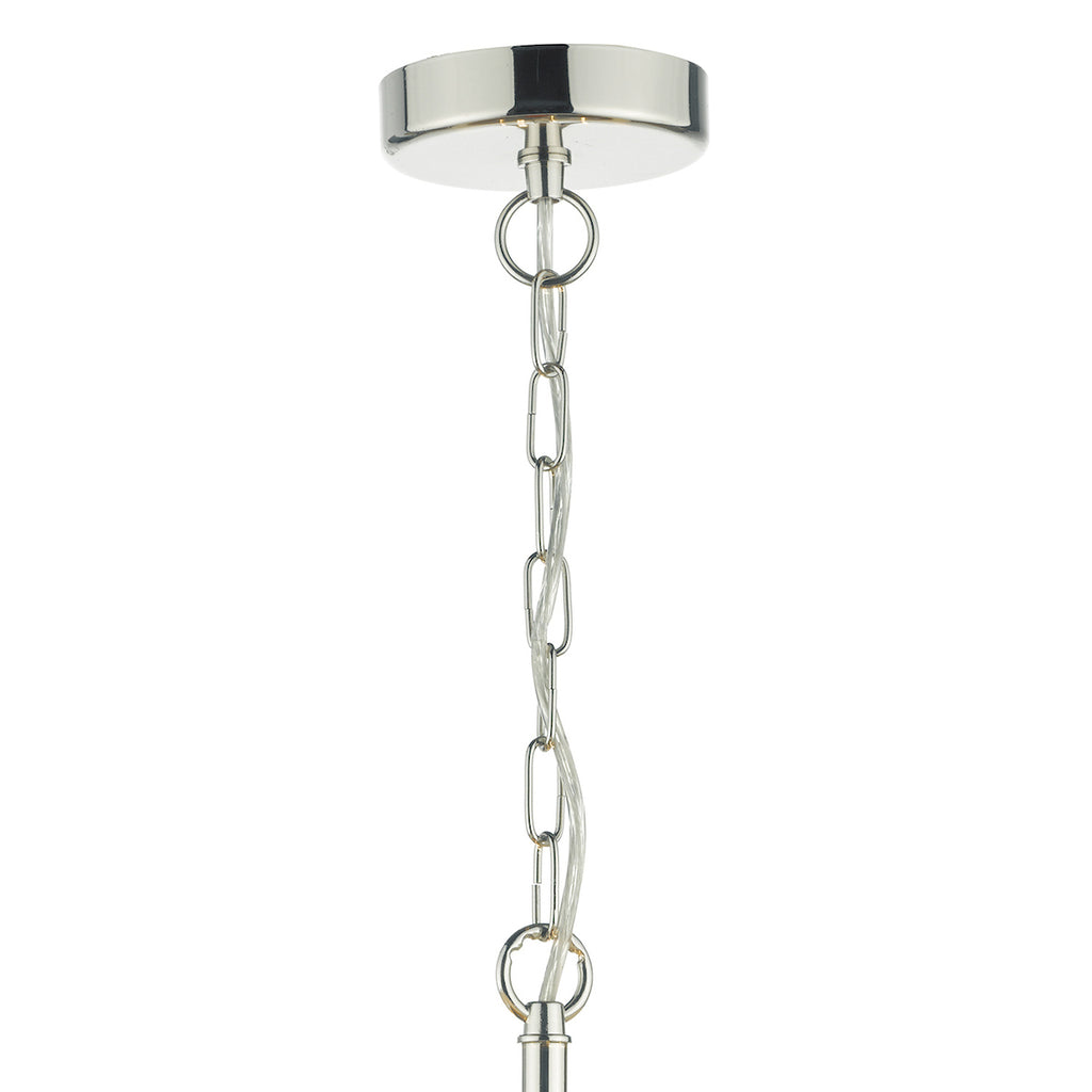 Cristin 4 Light Pendant Polished Nickel With Ivory Shade<br>Polished Nickel