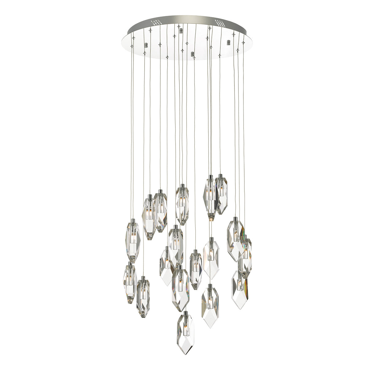 Crystal 18 Light Cluster Pendant Polished Chrome & Crystal<br>Crystal