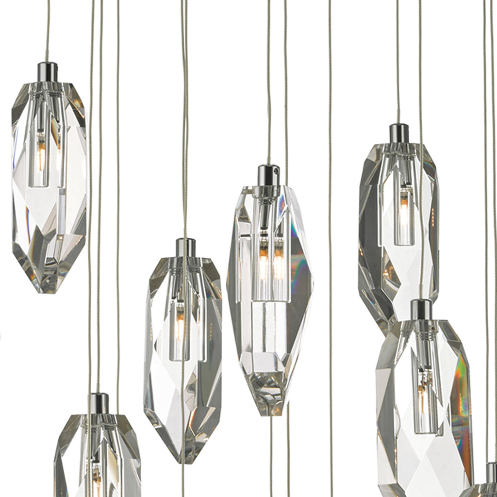 Crystal 18 Light Cluster Pendant Polished Chrome & Crystal<br>Crystal