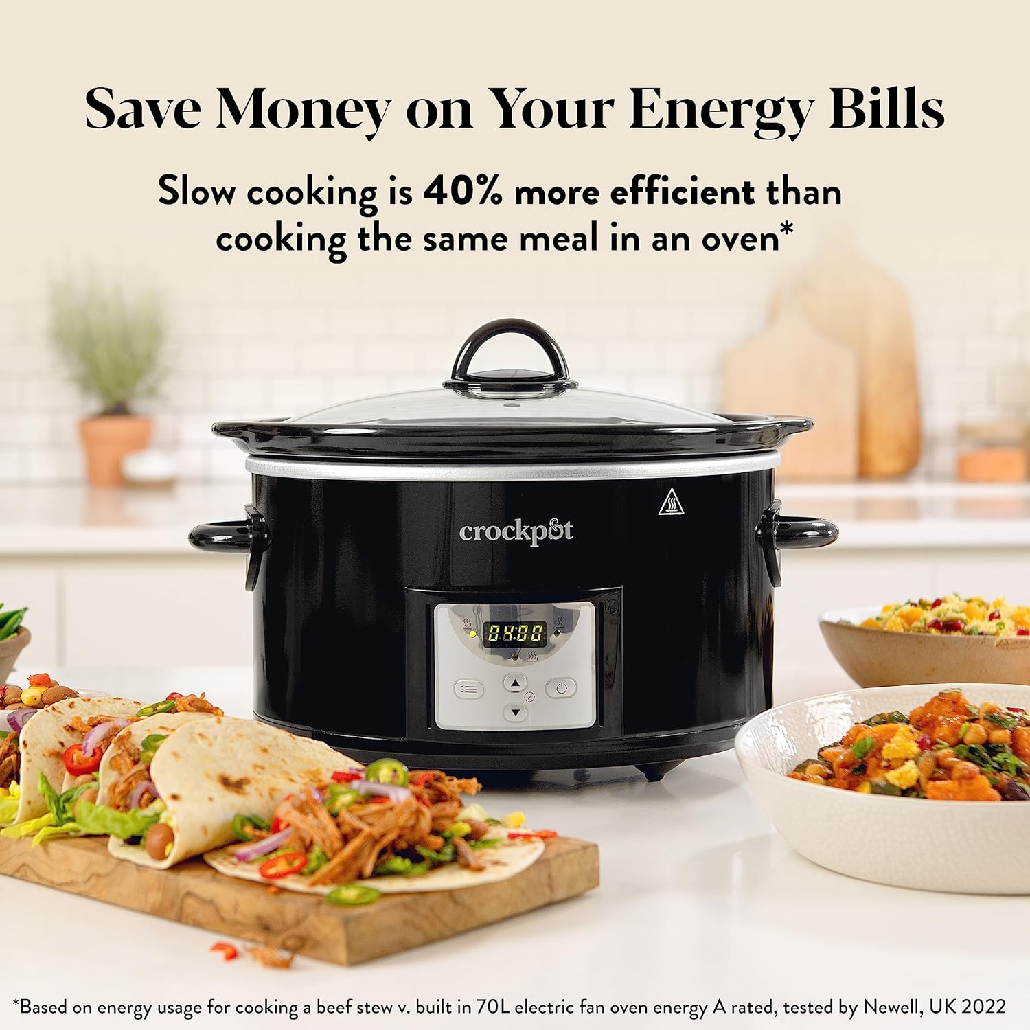 CrockPot CSC113 Digital 3.5L Slow Cooker - Black