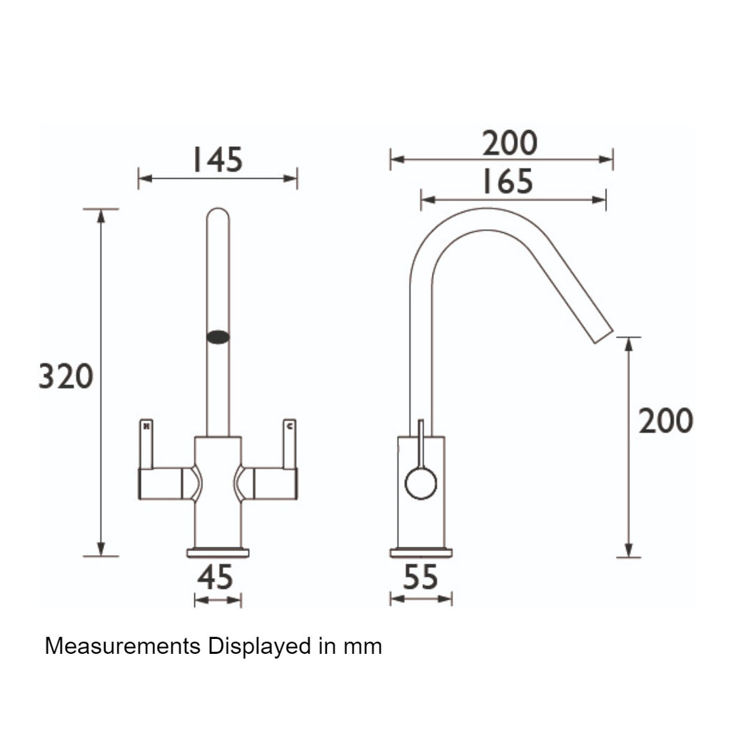 Bristan Cashew Easyfit Monobloc Sink Mixer - Chrome