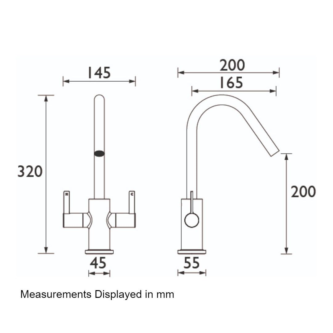 Bristan Cashew Easyfit Monobloc Sink Mixer - Chrome