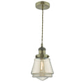 Curtis Pendant Antique Brass & Champagne Glass<br>Antique Brass