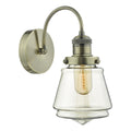 Curtis Wall Light Antique Brass & Champagne Glass<br>Antique Brass