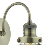 Curtis Wall Light Antique Brass & Champagne Glass<br>Antique Brass